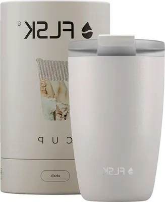 Obrázek produktu pro Cestovní hrnek z nerezové oceli – 350 ml, 500 ml – tepelně izolovaný, nepropustný – Tubebox bez plastu – mikrovlákna – ideální na cesty a do kanceláře