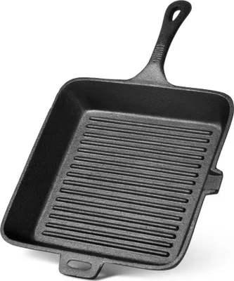 Image de Poêle à griller Fissman, 26 x 4,5 cm, noire, en fonte