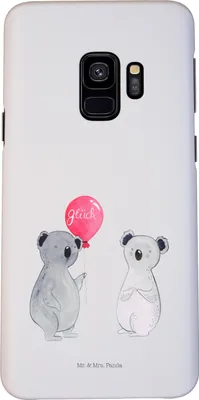 Produktbild von Mr. & Mrs. Panda Samsung Galaxy S9 Handyhülle Koala Luftballon - Grau Pastell - Geschenk, Party, Hülle, Handy Case, Geburtstag, Cover, Schutzhülle