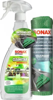 Image de SONAX CleanStar avec chiffons en microfibres Vitres+intérieur Set promotionnel