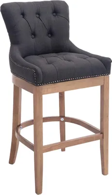 Produktbild von Barhocker HLO-CP26 Stoff, Antik-hell dunkelgrau