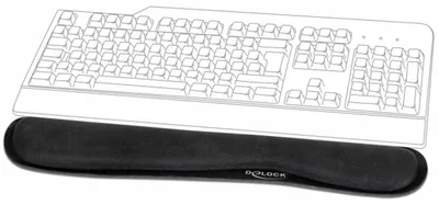 Produktbild von Delock Handgelenkauflage für Tastatur / Notebook schwarz