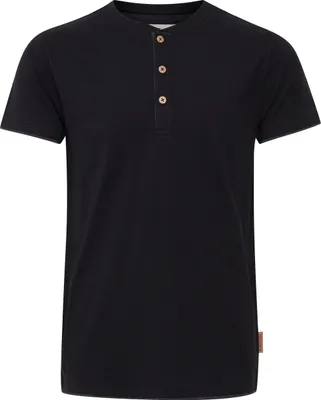 Produktbild von INDICODE IDTony Herren T-Shirt Kurzarm Shirt mit Grandad-Ausschnitt Baumwollmischung Regular fit