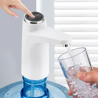 Obrázek produktu pro Přenosný elektrický dávkovač vody, automatické čerpadlo na pitnou vodu s nabíjením přes USB (bílé)