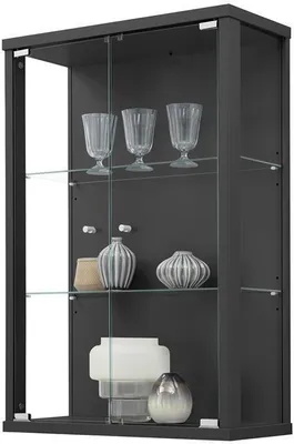 Produktbild von Hängevitrine Hängeschrank Vitrine Glasvitrine  "Berlin II" Schwarz