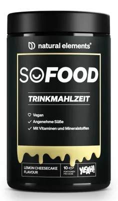 Produktbild von So Food Trinkmahlzeit - 900 g Pulver_für 10 Tage / Lemon Cheesecake