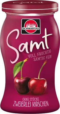 Produktbild von Schwartau Samt Zweierlei Kirschen, 270g
