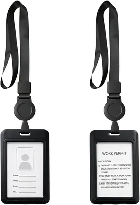 Productafbeelding van Set van 2 identicarthouders, 7,8 x 10 cm, met sleutelhanger, geschikt voor standaardkaarten