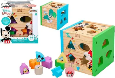 Produktbild von Woomax Disney Mickey Minnie Holz Würfelformen 14 Stücke Mehrfarbig 12 Months Mehrfarbig 12 Months