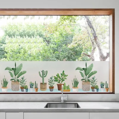 Produktbild von Fensterfolie dktie Fensterfolie, Sichtschutz, statisch haftende matte Fensterfolie für Glasfenster, Anti-UV-Fensterfolie, abnehmbare, klebstofffreie F