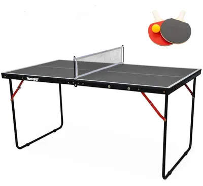 Produktbild von EG MW-298|MUWO Indoor faltbare Mini Tischtennisplatte 137 x 76 cm schwarz