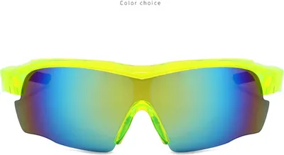 Zdjęcie produktu dla INF Stylowe okulary przeciwsłoneczne z żółtymi oprawkami do aktywności na świeżym powietrzu