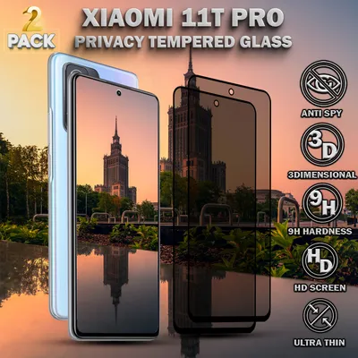 Zdjęcie produktu dla 2-częściowy ochraniacz ekranu do Xiaomi 11T PRO - szkło hartowane 9H - Super jakość 3D