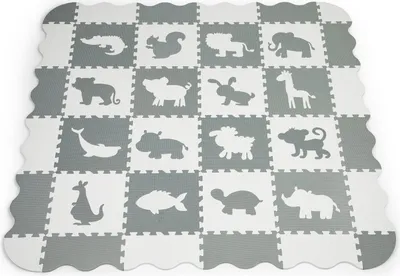 Obrázek produktu pro Pěnová podložka s plotem puzzle suchý bazén 36 kusů Ecotoys