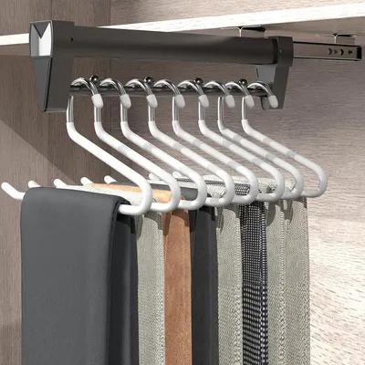 Obrázok produktu pre Šatníková tyč výsuvná 26-61 cm, nastaviteľná, do šatníka