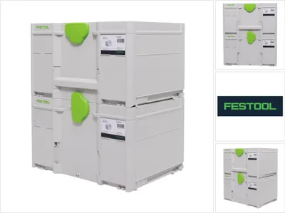 Zdjęcie produktu dla Festool Systainer Set 2x SYS3 M 237 ( 2x 204843 ) 21,4 litra 396x296x237mm Walizka narzędziowa, z możliwością łączenia