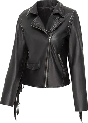 Produktbild von Stars & Stripes Fransenjacke Nappaleder Bikerlady »AMBER« Gr.XXL