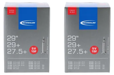 Image de Chambre à air Schwalbe 2x SV19F Freeride 27,5+ pouces - 29 pouces (54/75-622) (65/75-5...