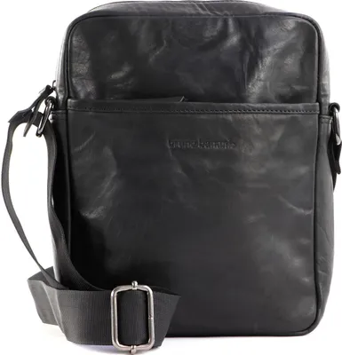 Produktbild von bruno banani Leder Umhängetasche Crossbody Bag Black schwarz