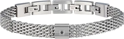 Produktbild von Juwel BREIL Sammlung BLACK DIAMOND, ARMBÄNDER aus HERREN in STAHL Farbe SILVER messen 22 mit KRYSTAL - TJ2954