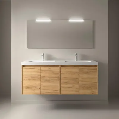 Obrázok produktu pre Salgar kúpeľňový nábytok NOJA 1400 4 dvere OAK AFRICA + umývadlo + zrkadlo
