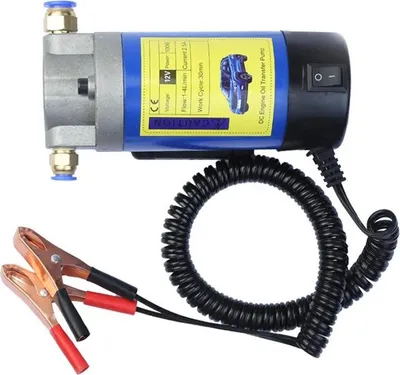Produktbild von Öl-Transferpumpe - Elektrische Ölabsaug-/Ölwechselpumpe 12 V - Zahnradpumpe - Für Motoröl/Diesel - Auto, Boot, Motorrad - Tragbar