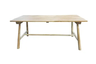 Produktbild von Möbilia Garten-Tisch | aus Teakholz | mit Mittelstrebe | natur | B 180 x T 90 x H 77 cm | 11020035 | Serie GARTEN