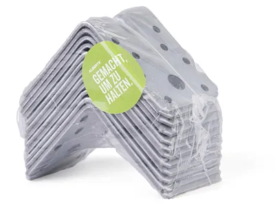 Produktbild von Alberts Schwerlast-Winkelverbinder mit Sicke | sendzimirverzinkt | 70 x 70 x 55 mm | 12er Set