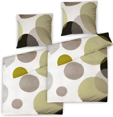 Image de Beautissu 4 pièces literie 2X housse de couette 155x220 & 2X taie d'oreiller 80x80 cm