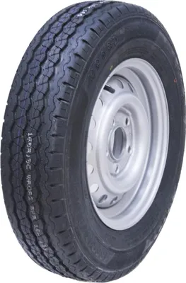 Produktbild von 165R13C Anhängerrad mit 5 Bolzen, Lochkreis 112 mm, und Reifen Wanda WR082, Tragfähigkeit 670 kg