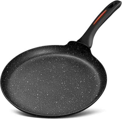 Produktbild von Royalty Line RL-FQN24: Pfannkuchenpfanne aus geschmiedetem Aluminium mit Marmorbeschichtung