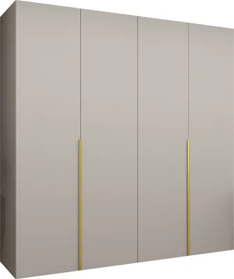 Produktbild von MEBLE KRYSPOL, Kleiderschrank, Schrank 200x202x52, Kaschmir, Griff Gold
