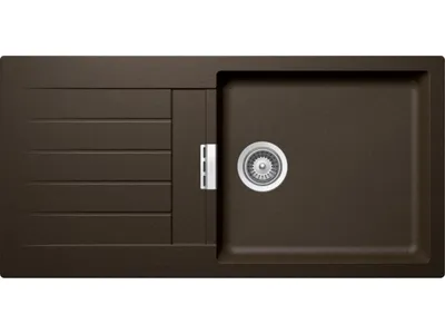 Produktbild von Schock Einbauspüle Signus D-100L A Bronze Auflage inkl. Holzschneidbrett