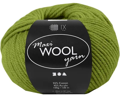 Produktbild von Wolle, L 125 M, Olivgrün, 100 g/ 1 Knäuel [HOB-447413]