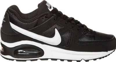 A black Nike Air Max Command shoe with a white Nike swoosh logo.