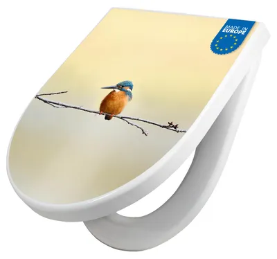 Produktbild von WC Sitz mit Absenkautomatik D Form Motiv Pause [TDW3 10457]
