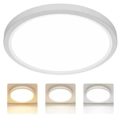 Zdjęcie produktu dla Lampa sufitowa LED okrągła 24W IP44 trzy kolory 3000K 6500K łazienka