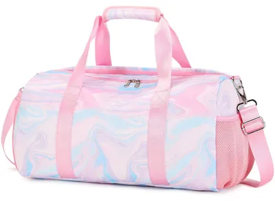 Produktbild von Leichte Sport-Duffle Bag für Mädchen und Teenager, Rosa Marmor