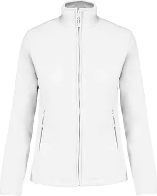 Produktbild von Kariban Damen Fleece Jacke Micro Fleecejacke Windjacke Winterjacke, Größe:XS, Farbe:Weiß