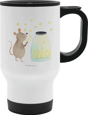 Produktbild von Mr. & Mrs. Panda Edelstahl-Thermobecher Maus Sterne - Weiß - Geschenk, thermosbecher, Thermobecher To Go, Geburtstag, Mehrwegbecher, Isolierbecher, Kindergeburtstag