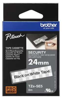 Produktbild von Brother TZE-SE5, Schwarz auf weiss, TZ/TZe, Schwarz, Wärmeübertragung, China, 5 Jahr(e)