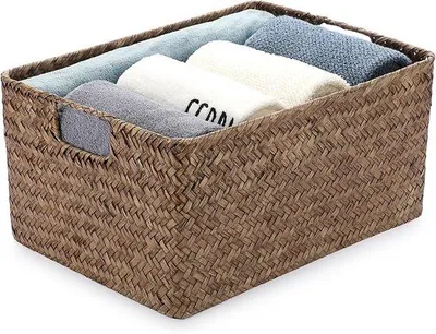Produktbild von Famanu Aufbewahrungskorb aus Seegras - Dekorativer Korb für Wohnzimmer und Badezimmer