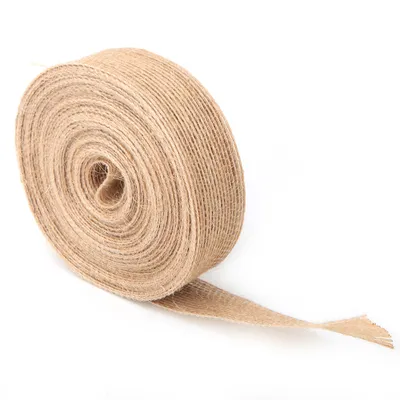 Obrázok produktu pre 10 metrov dlhá jutová stuha (2,5 cm široká) na rolke – vhodná na svadobnú a domácu výzdobu
