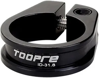 Productafbeelding van Zadelklem voor fiets, aluminiumlegering, 31,8 mm, zwart, geschikt voor mountainbikes