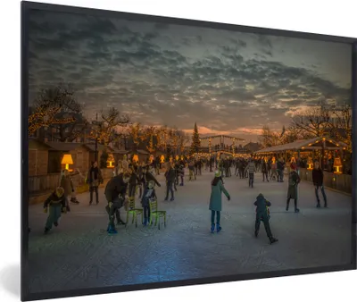 Produktbild von MuchoWow® MuchoWow® Gerahmtes Poster Weihnachten - Weihnachtsbeleuchtung 90x60 cm - Poster mit zchwarzem Bilderrahmen - Fotorahmen - Foto-Plakat