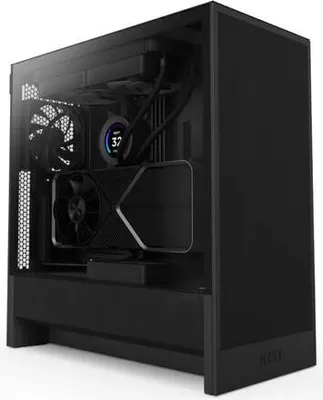 Zdjęcie produktu dla NZXT H5 Flow, Midi Tower, PC, Czarny, ATX, EATX, micro ATX, Mini-ITX, SGCC (stal ocynkowana ogniowo), Szkło hartowane, Gaming