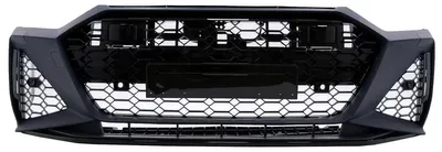 Obrázek produktu pro Přední nárazník pro Audi A7 4K8, rok výroby 2018 a novější, boční mřížky ve stylu RS7, maska chladiče, senzory parkování (PDC), systém SRA.
