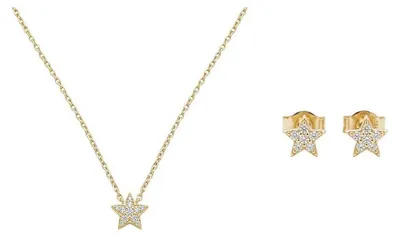 Produktbild von Stellara – 925 Silber Schmuckset mit funkelndem Stern-Anhänger & Ohrsteckern mit Zirkonia