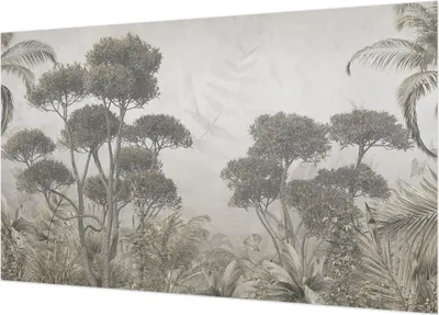 Produktbild von Fototapete - Wandbilder für Wohnzimmer - 416x254 - Dekorative Wandfolie - Modernes Design für Wanddekoration - Tapeten für Innenräume - Tropischer Dschungel