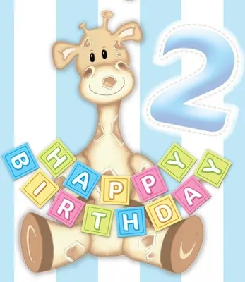 Produktbild von 2. Geburtstag Giraffe Junge 20 Servietten